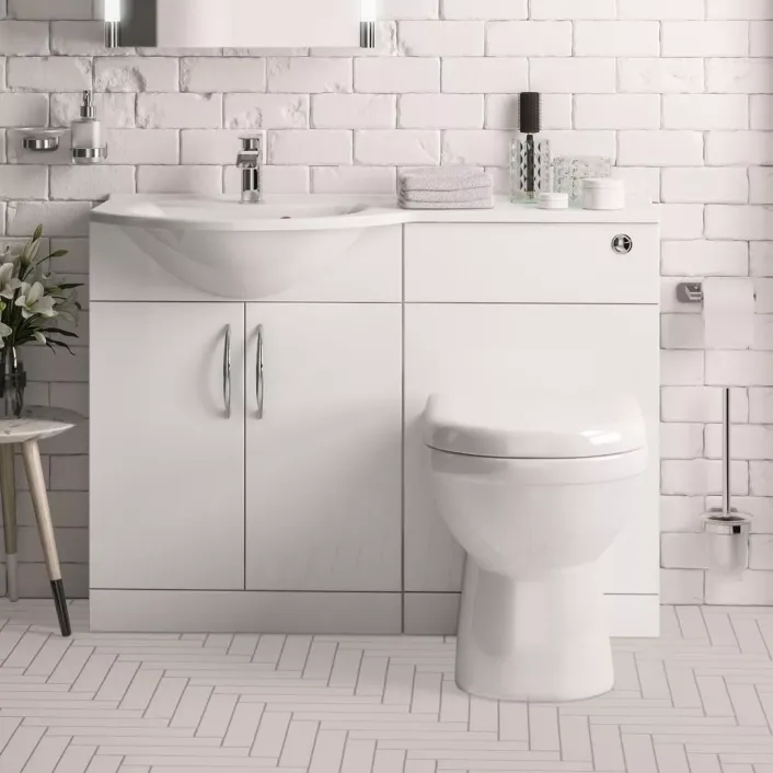 Eastbrook Lyegrove Slimline 50cm WC Unit - Gloss White