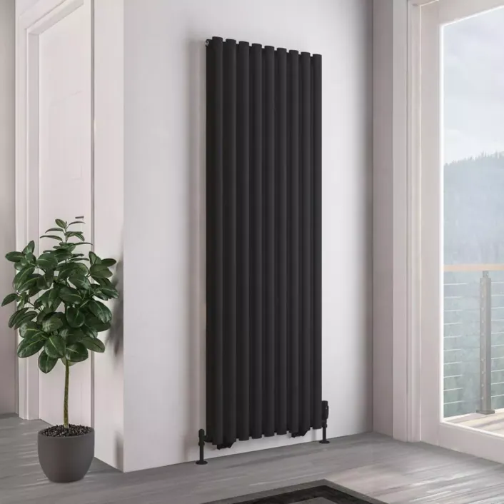 Eastbrook Tunstall Double 1800 x 630 Radiator Matt Black
