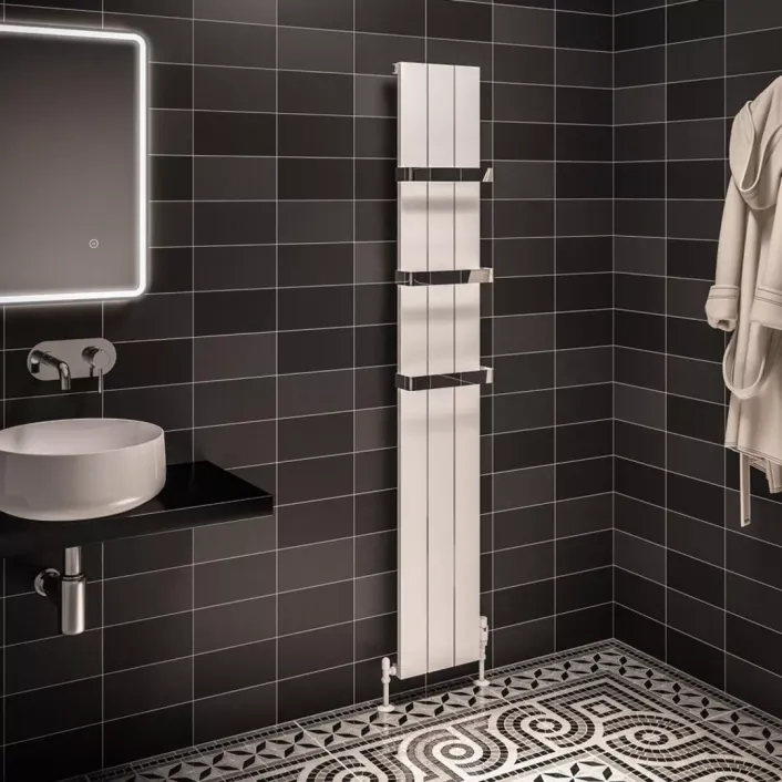 Eastbrook Rosano 1800 x 280 Aluminium Radiator Matt White