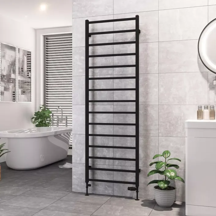 Eastbrook Tuscan Square Towel Rail 1800 x 600 Matt Black