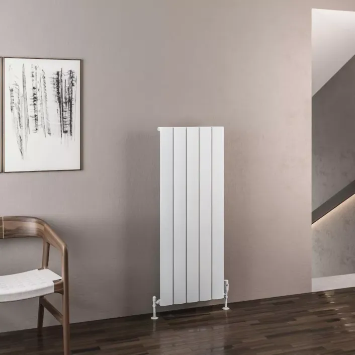 Eastbrook Malmesbury 1200 x 470 Aluminium Radiator Matt White