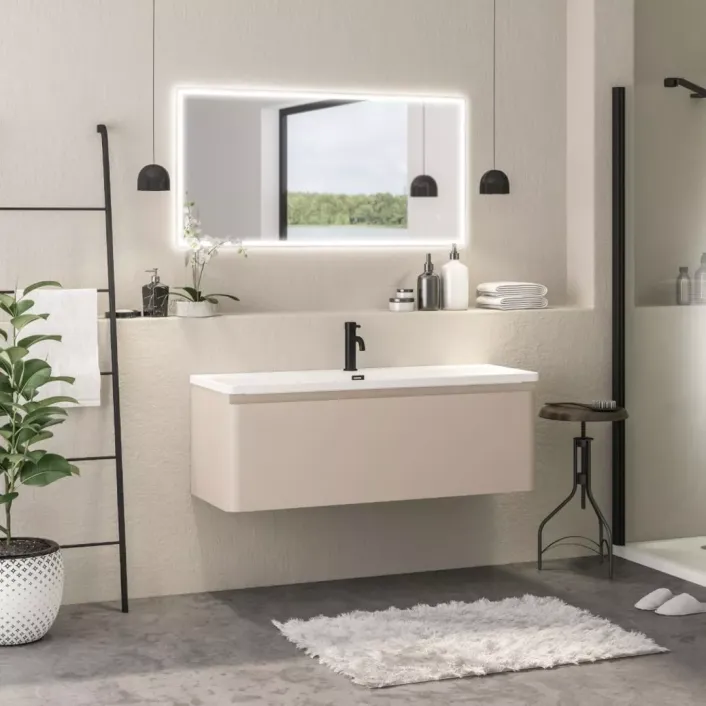 Eastbrook Grovely 120cm Wall Hung Vanity Unit - Cashmere