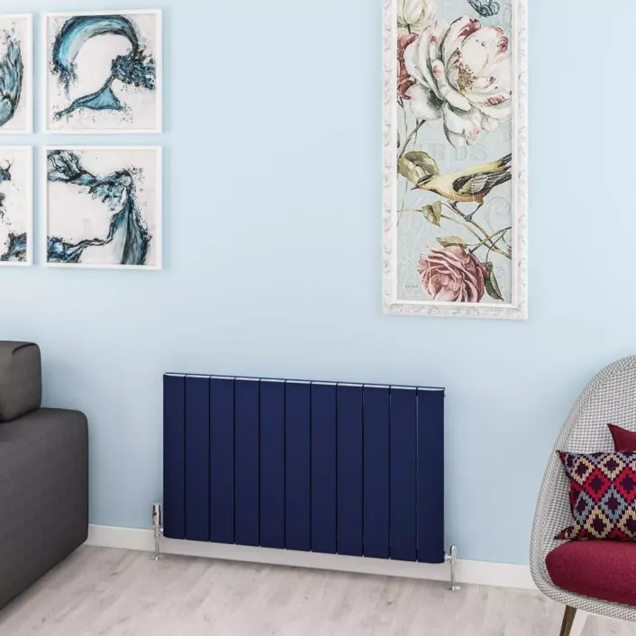 Eastbrook Withington 600 x 1040 Aluminium Radiator Matt Cobalt Blue