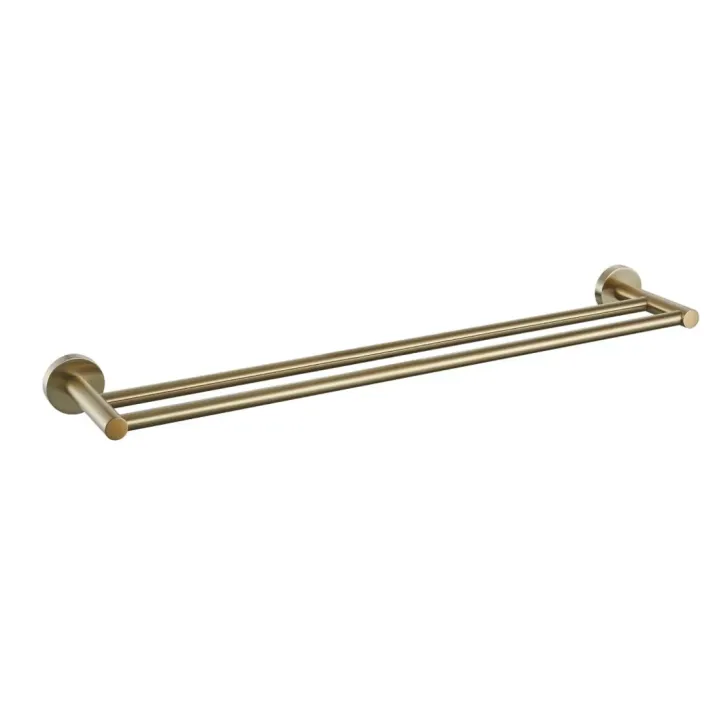 Eastbrook Genoa Double Towel Rail - Brushed Brass