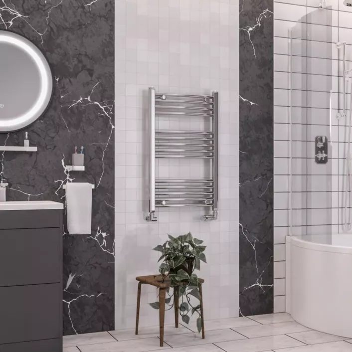 Eastbrook Wendover Curved Multirail 800 x 500 Chrome