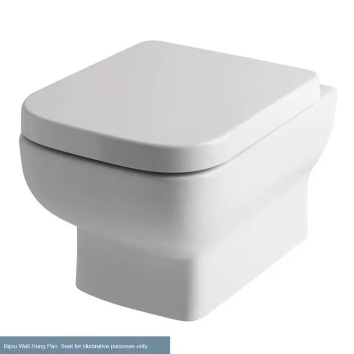 Eastbrook Bijou Wall Hung WC Pan with Fixings - White