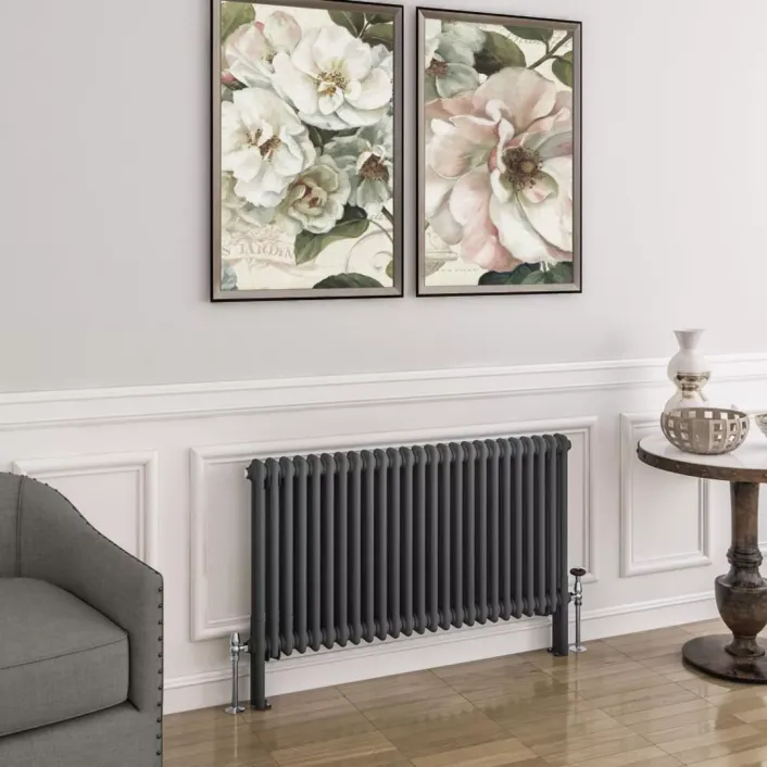 Eastbrook Imperia 2 Column Radiator 600 x 1145mm Matt Anthracite