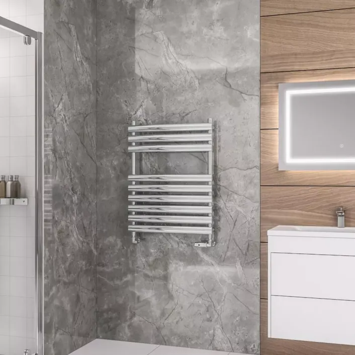 Eastbrook Tunstall 800 x 600 Towel Rail Chrome