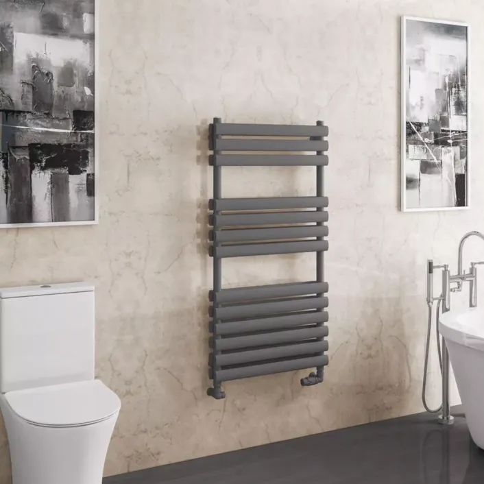 Eastbrook Tunstall Double 1200 x 600 Towel Rail Matt Anthracite