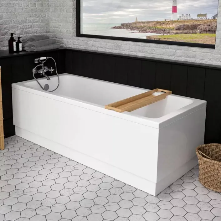Eastbrook Portland Single Ended (SE) 1750 x 750 x 440mm Rectangular 5mm Bath - White