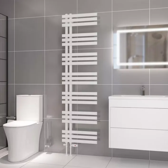 Eastbrook Hurley 1800 x 500 Towel Rail Matt White