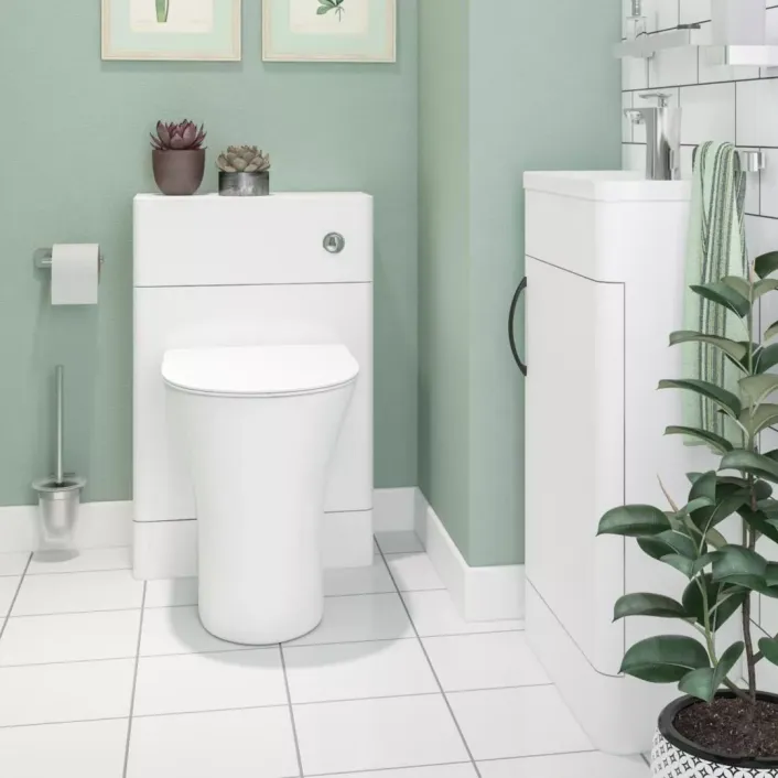 Eastbrook Cavone 50cm (W) x 250cm (D) WC Unit - Gloss White