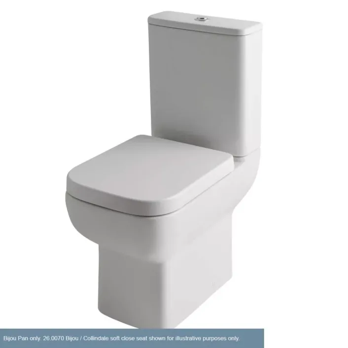 Eastbrook Bijou Close Coupled WC Pan with Fixings - White