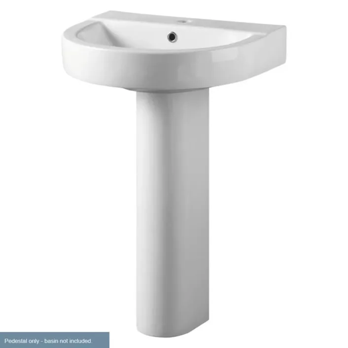 Eastbrook Kenley Full Pedestal with Fixings - White