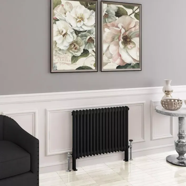 Eastbrook Imperia 2 Column Radiator 600 x 830mm Matt Black