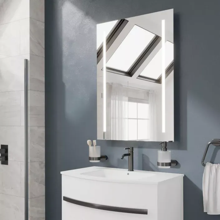 Eastbrook Terrizzo 500x700mm Battery Mirror