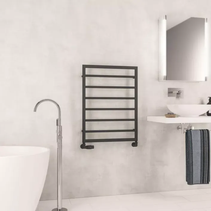 Eastbrook Kenilworth 800 x 600mm. Towel Rail Matt Anthracite