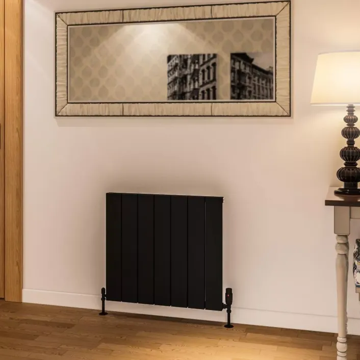 Eastbrook Rosano 600 x 660 Aluminium Radiator Matt Black