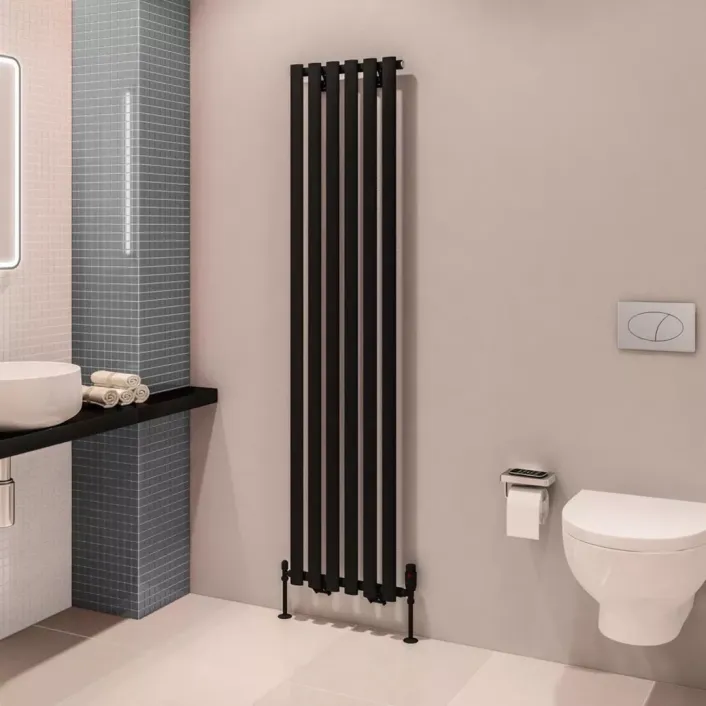 Eastbrook Tunstall 1800 x 420 Radiator Matt Black