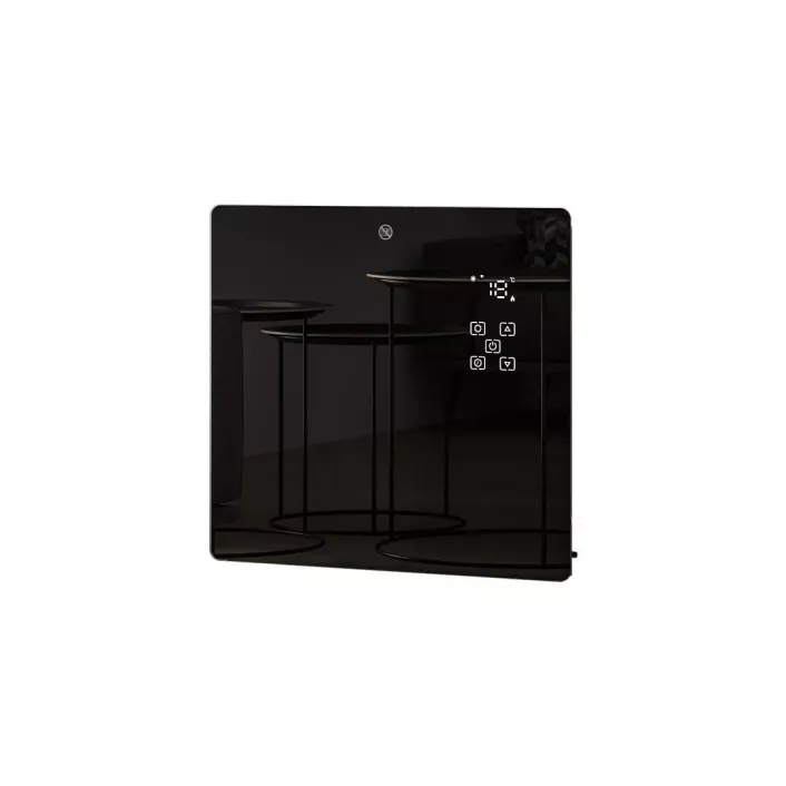 Eastbrook Cortona 555 x 520 Glass Fronted Electric Radiator 1000W Black