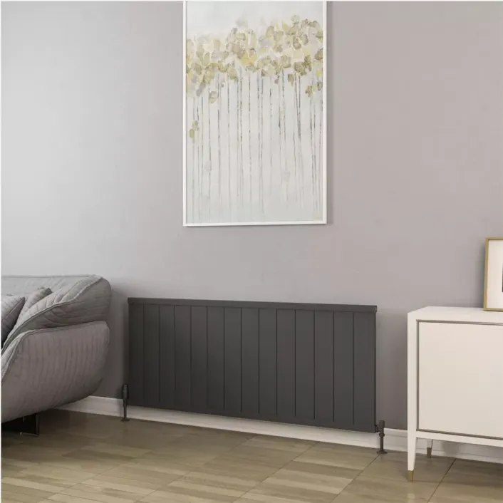 Eastbrook Kingswood Slimline 600 x 1410 Aluminium Radiator Matt Anthracite