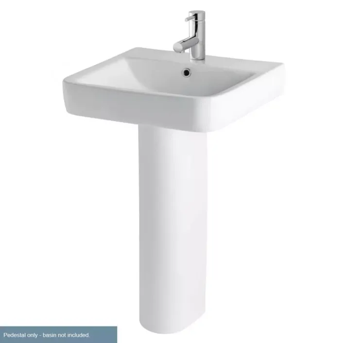 Eastbrook Crowthorne 690mm Full Pedestal with Fixings - White