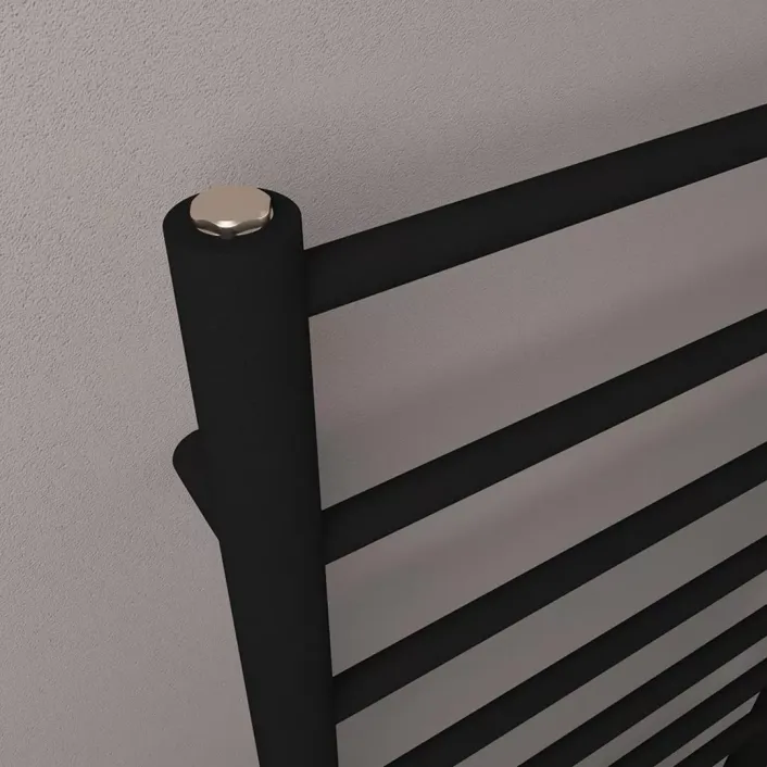 Eastbrook Tuscan Round 800 x 500 Towel Rail Matt Black