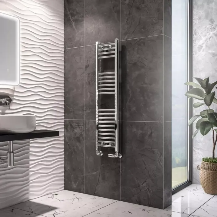 Eastbrook Wingrave 1200 x 300 Straight Multirail Chrome