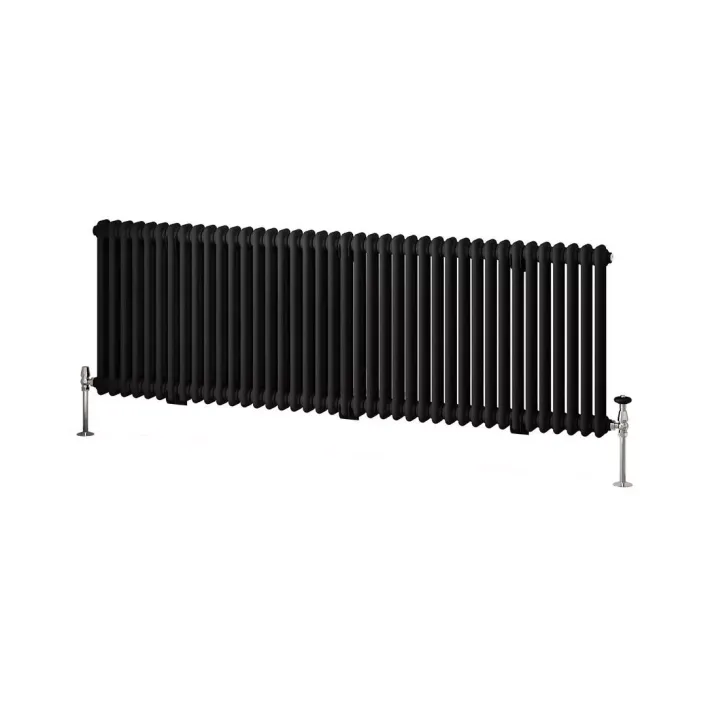 Eastbrook Imperia 2 Column Radiator 600 x 1820mm Matt Black