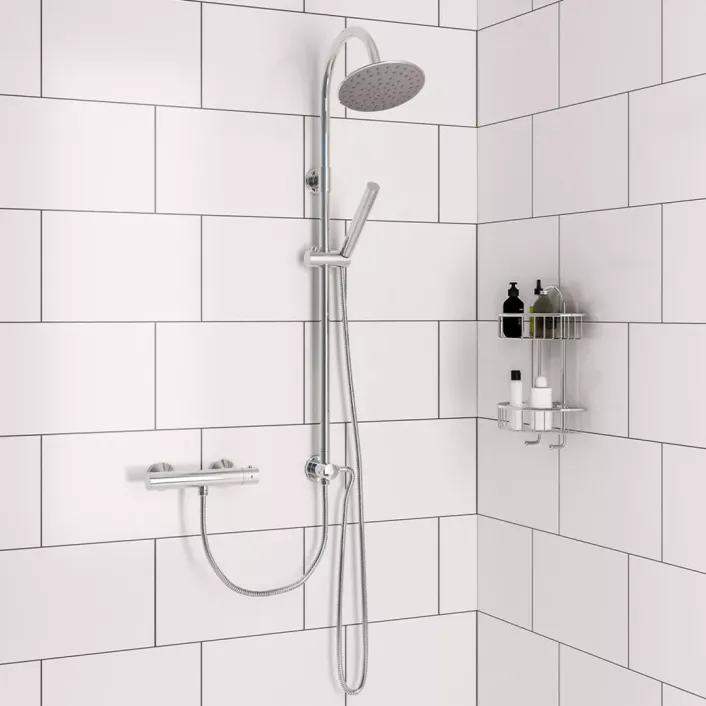 Eastbrook Shower Bundle with Exposed Bar Valve & Breeze Riser Shower Kit - Chrome
