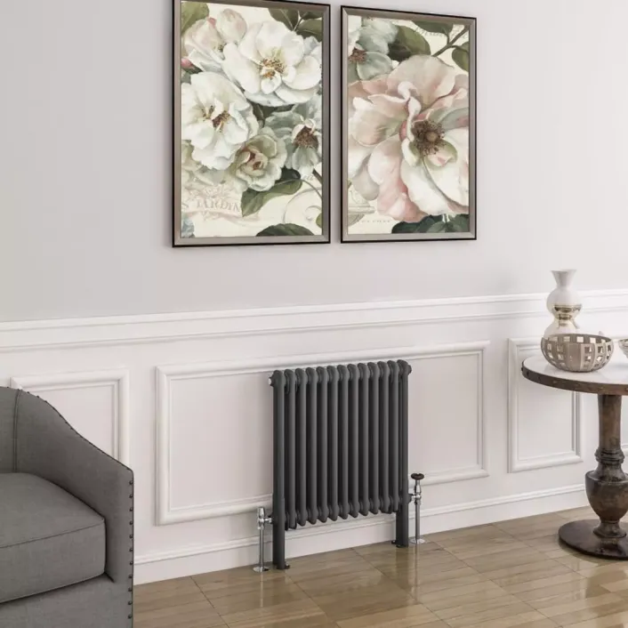 Eastbrook Imperia 2 Column Radiator 600 x 605mm Matt Anthracite