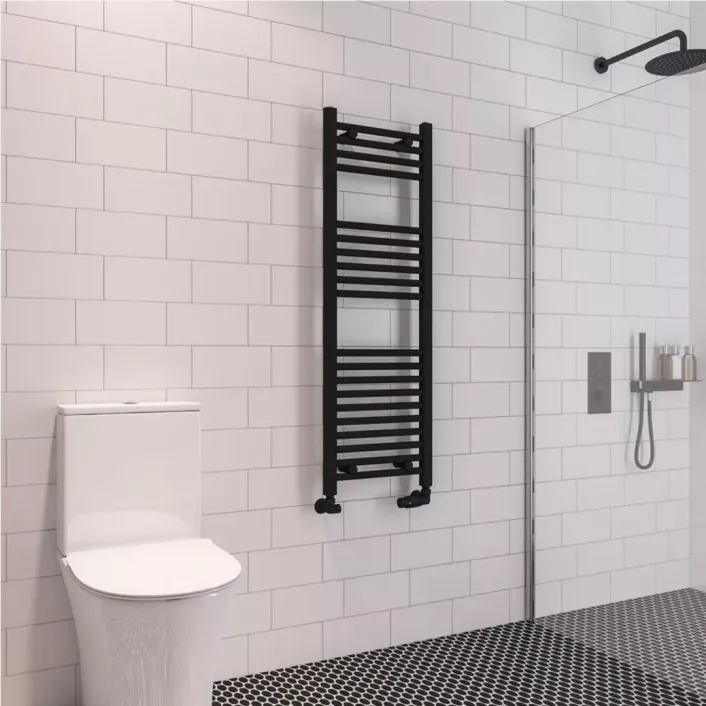 Eastbrook Wingrave 1200 x 400 Straight Multirail Matt Black