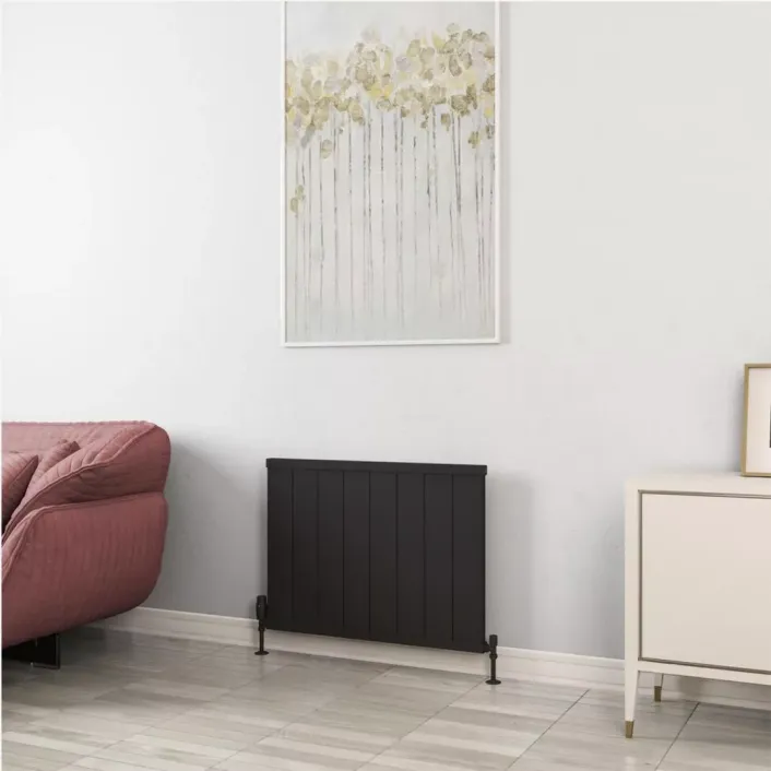 Eastbrook Kingswood Slimline 600 x 810 Aluminium Radiator Matt Black