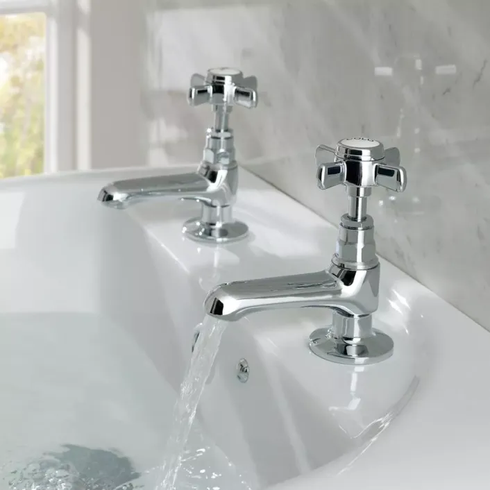 Eastbrook Haymarket Standard Basin Taps Chrome
