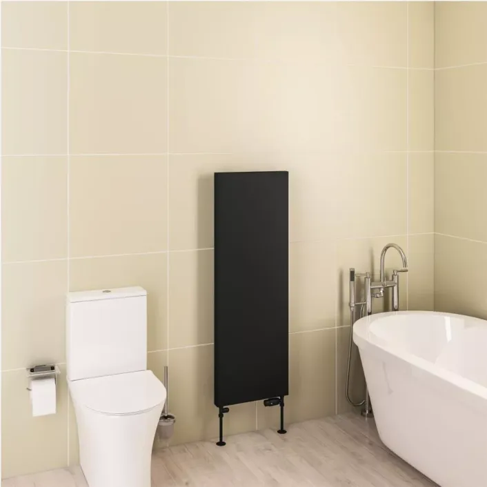 Eastbrook Wingrave 1200 x 410 Flat Panel Radiator Matt Black