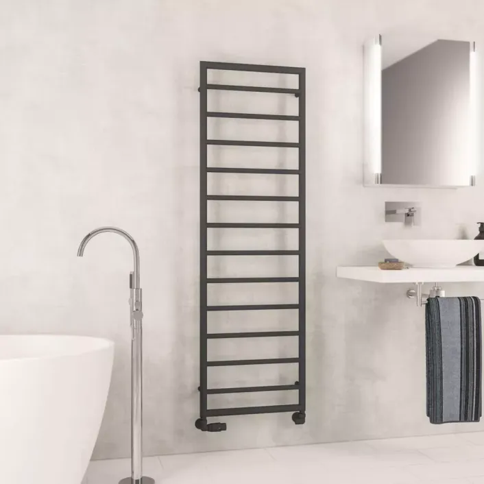 Eastbrook Kenilworth 1600 x 500mm. Towel Rail Matt Anthracite
