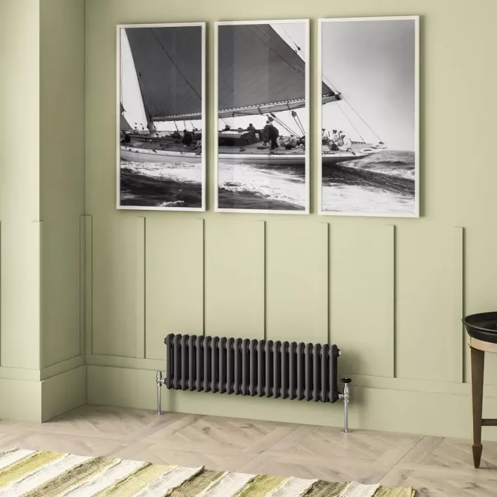 Eastbrook Imperia 2 Column Radiator 300 x 1010mm Matt Anthracite