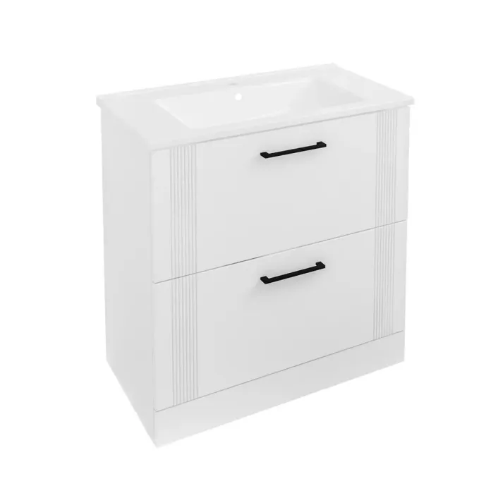 Eastbrook Cranham 80 Floorstanding Vanity Unit Matt White