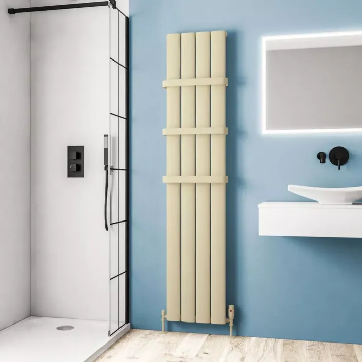 Eastbrook Malmesbury 1800 x 375 Aluminium Radiator Matt Cappuccino