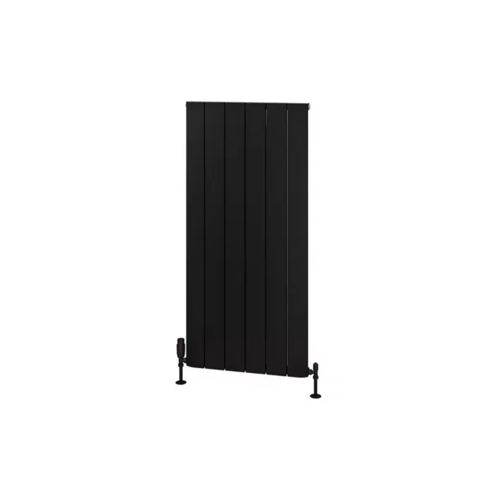 Eastbrook Withington 1200 x 565 Aluminium Radiator Matt Black
