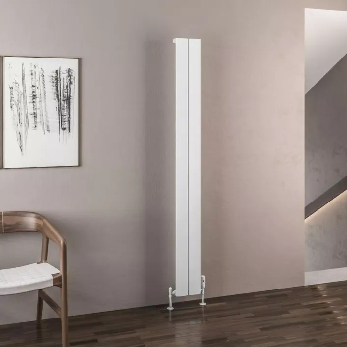 Eastbrook Malmesbury 1800 x 185 Aluminium Radiator Matt White