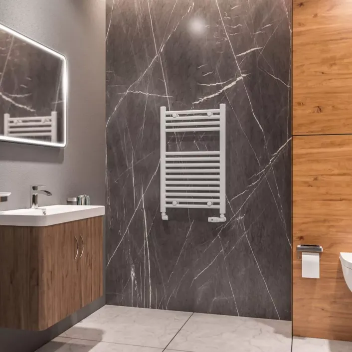 Eastbrook Westward 800 x 500 Straight Multirail Gloss White