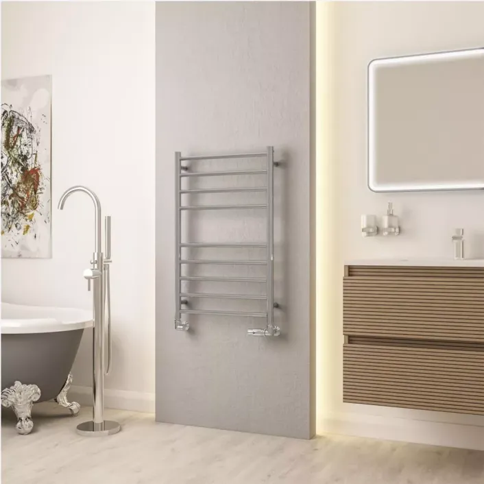 Eastbrook Violla II 790 x 500 Stainless Steel Towel Rail Mirror Polished