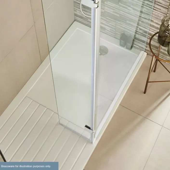 Eastbrook Vantage Plan D 1400mm x 800mm Walk In Shower Tray - White
