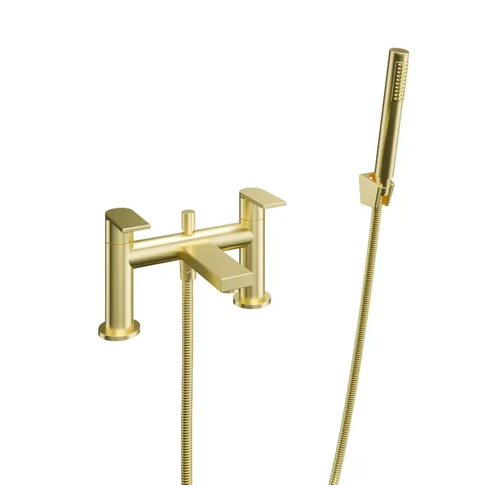 Eastbrook Westbury Bath Shower Mixer Tap (BSM) Including Handset & Holder - Brushed Brass