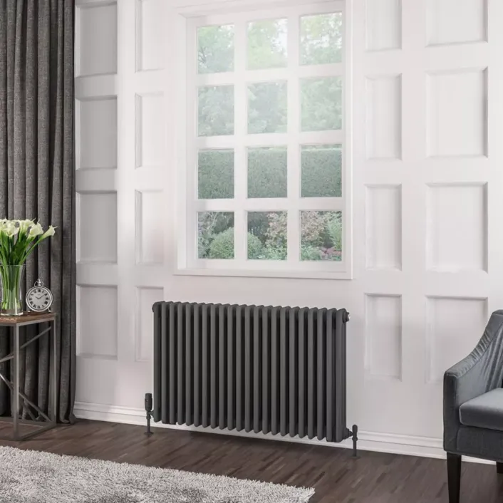 Eastbrook Rivassa 3 Column Radiator 600 x 1010mm Matt Anthracite