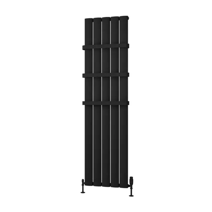 Eastbrook Malmesbury 1800 x 470 Aluminium Radiator Matt Black