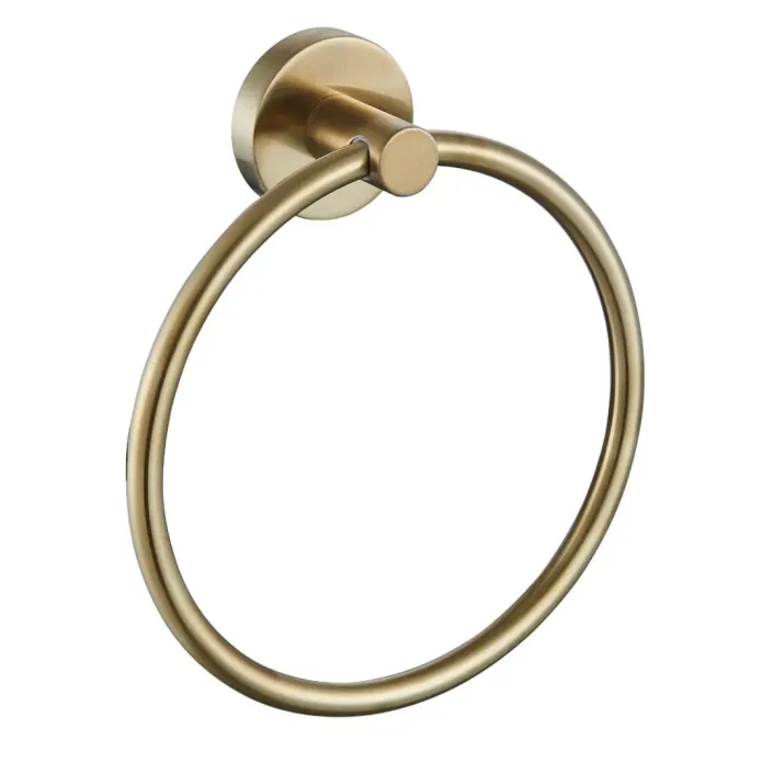 Eastbrook Genoa Metal Towel Ring - Brushed Brass