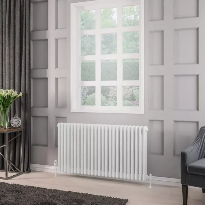 Eastbrook Rivassa 3 Column Radiator 600 x 1148mm Gloss White