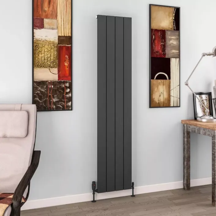 Eastbrook Charlton 1800 x 375 Aluminium Radiator Matt Anthracite